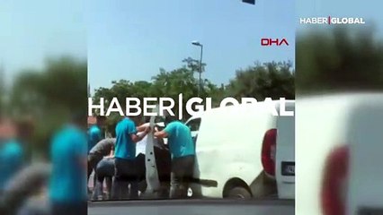 Trafik tartışmasında korku dolu anlar! Yaşananlar kamerada