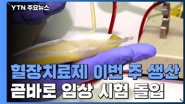 코로나19 혈장 치료제 이번주 생산 뒤 바로 임상 시험 / YTN