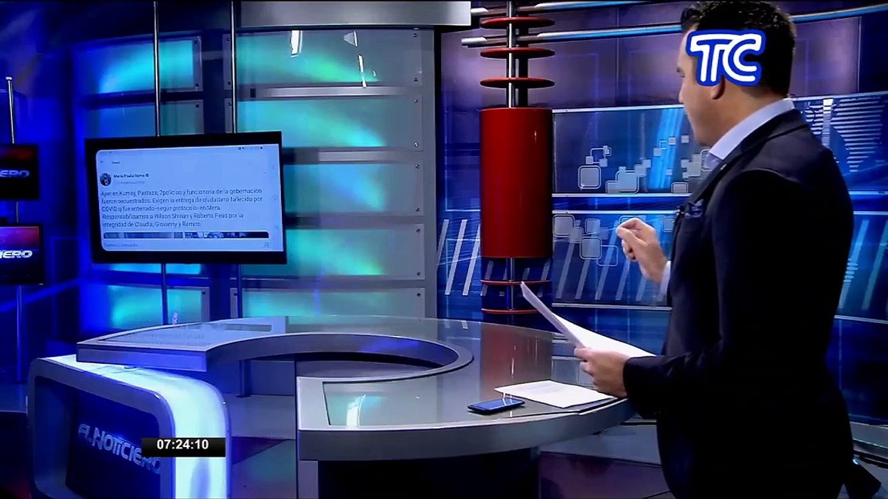 Ministra María Paula Romo anunció que dos policías y una funcionaria fueron secuestrados en Pastaza