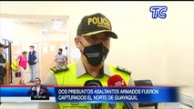 Dos sujetos fueron capturados al movilizarse en un auto para robar en Guayaquil