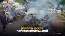 TRT Haber patlama bölgesini havadan görüntüledi