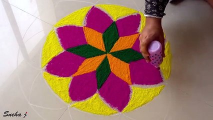 Creative and unique, rangoli for Diwali , Best and Colorful ,Rangoli Designs by Sneha J
