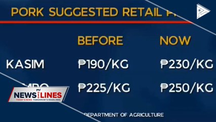 DA issues new SRPs for pork products