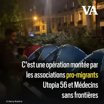 A Paris, une fois encore, un camp de migrants s'est installé avec l'aide d'associations pro-migrants