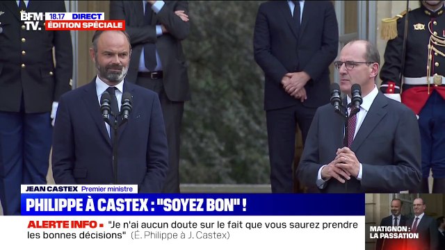 Jean Castex à Édouard Philippe: Je voudrais témoigner de l'engagement qui a été le vôtre