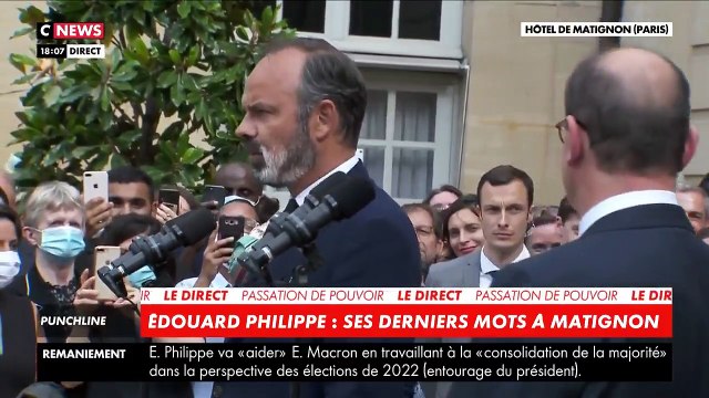 Edouard Philippe quitte Matignon et s’adresse à son successeur Jean Castex « Je vous souhaite très sincèrement beaucoup de réussite, beaucoup de succès, pour vous bien entendu, mais surtout pour