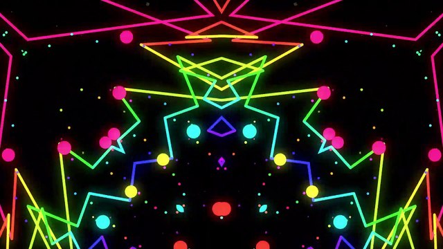 [NO COPYRIGHT ANIMATION] Colorful geometric Shapes Dancing with Sound Effect