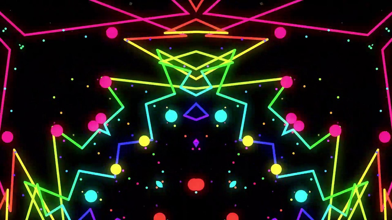 [NO COPYRIGHT ANIMATION]  Colorful geometric Shapes Dancing with Sound Effect