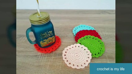 قاعده اكواب -كوستر كروشيه -- crochet coaster