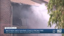 Mother dies saving child from apartment fire