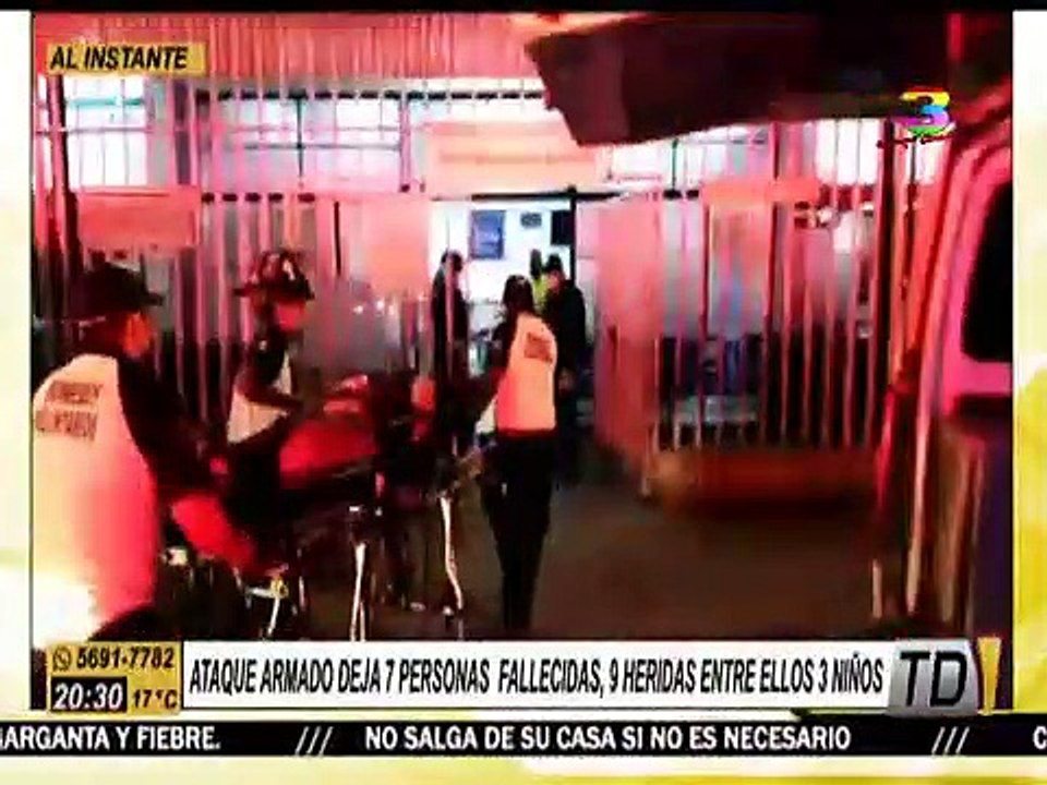 Ataque armado deja siete personas fallecidas