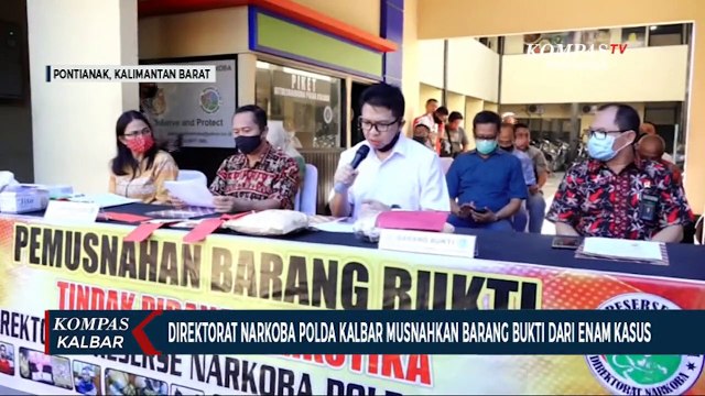 Barang Bukti Narkoba dari Enam Kasus Dimusnahkan Polda Kalbar