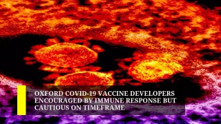 Oxford COVID-19 vaccine developers encouraged by immune response but cautious on timeframe