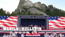Donald Trump arrives for Independence Day events at Mount Rushmore
