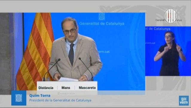 Torra anuncia el confinamiento perimetral de El Segrià (Lleida)