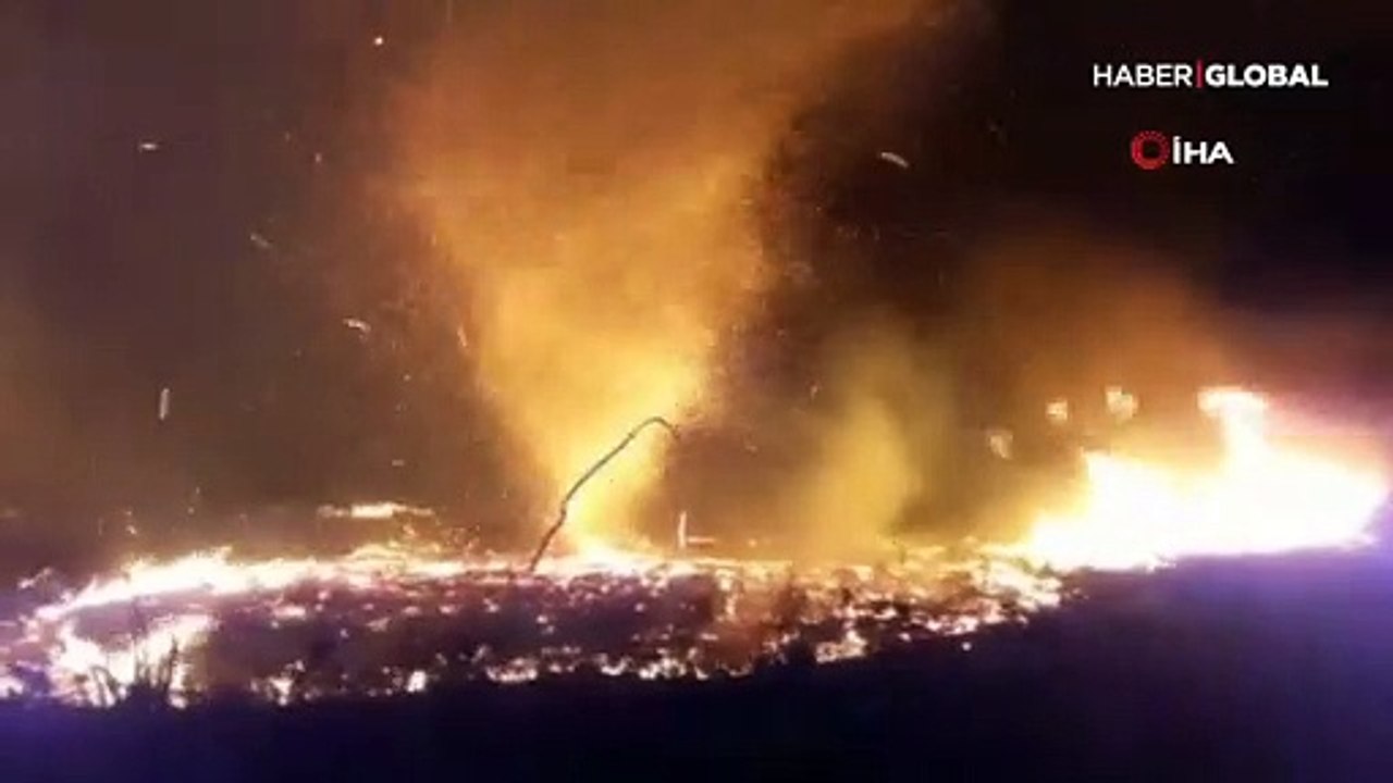 Orman yangınında "ateş hortumu" böyle görüntülendi