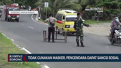 Tidak Gunakan Masker, Pengendara Dapat Sangsi Sosial