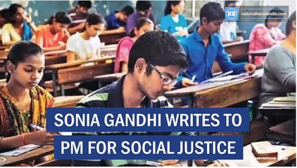 Sonia Gandhi Writes To Pm For Social Justice