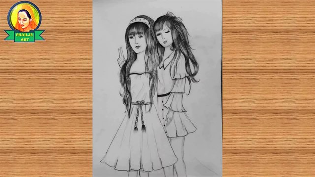 easy drawings for best friends