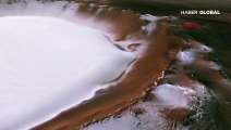 Mars'taki Korolev Krateri'nin buzla kaplı görüntüsü yayınladı