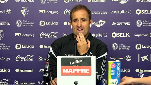 Declaraciones de Jagoba Arrasate en Tajonar antes de recibir al Getafe de José Bordalás