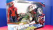Spider-man Spider Cycle Vs Marvel Electro Sandman And Flying Batman Toy