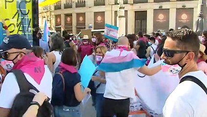 Download Video: Multitudinaria manifestación en Madrid en defensa de los derechos de las personas transexuales