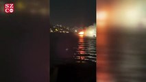 İstanbul Boğazı’nda tekne yangını!