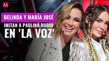 Belinda y María José imitan a Paulina Rubio en 'La Voz'; así reaccionó Christian Nodal