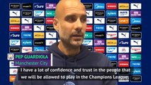 FOOTBALL: UEFA Champions League: Guardiola has 'a lot of confidence' City will be allowed to play Champions League