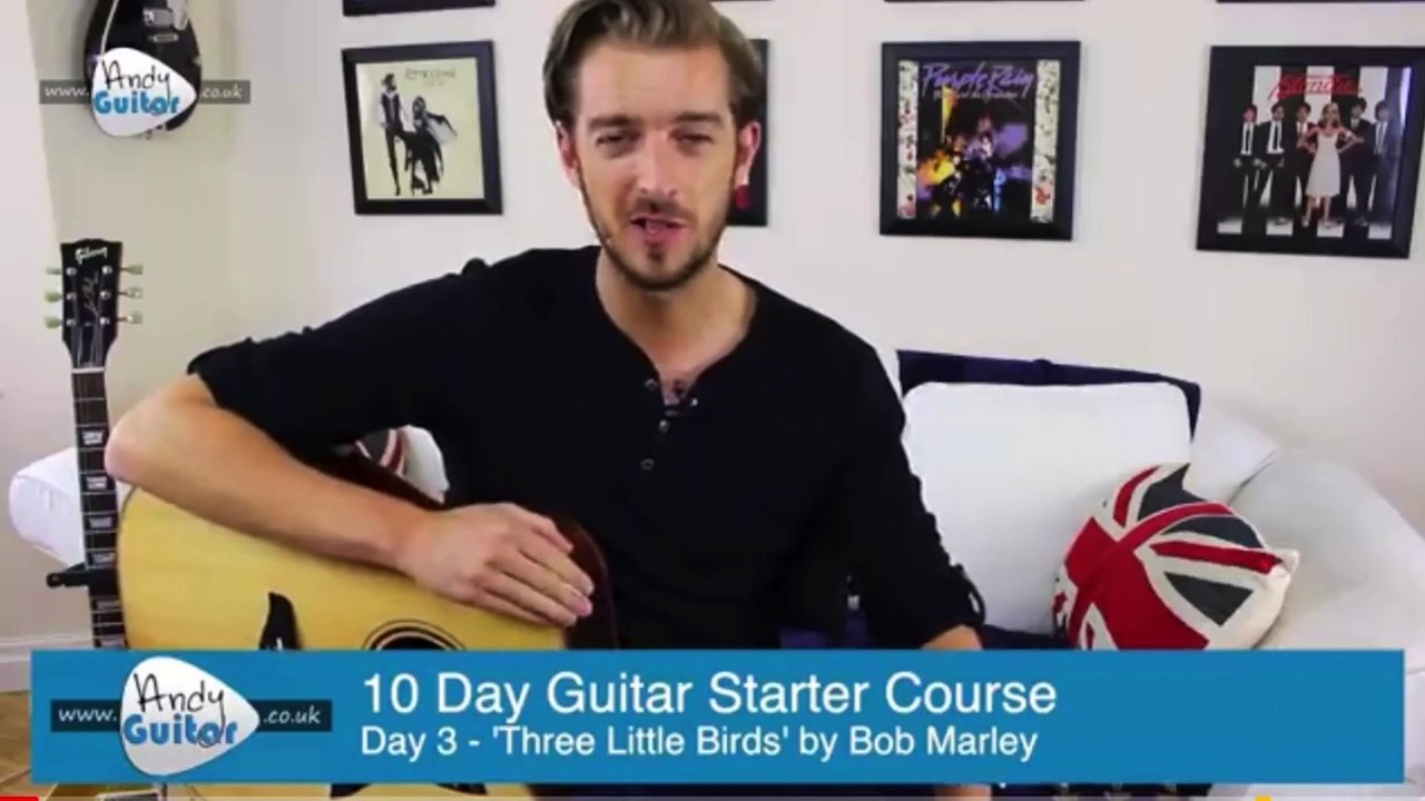 Guitar lesson 3-‘Three little birds’Guitar Tutorial[10 Day Guitar starter course]