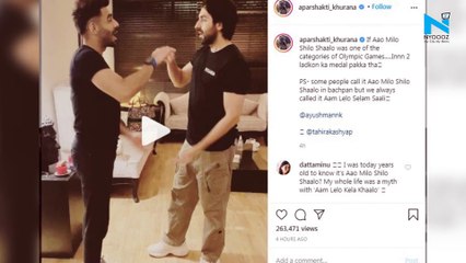 Watch: Ayushmann & Aparshakti Khurana's hilarious video of playing childhood game goes viral