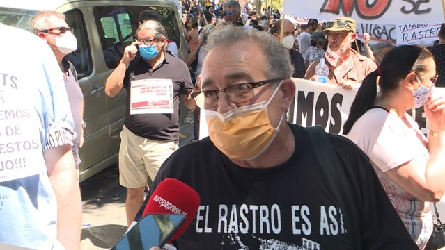 Comerciantes se manifiestan por la reapertura de El Rastro