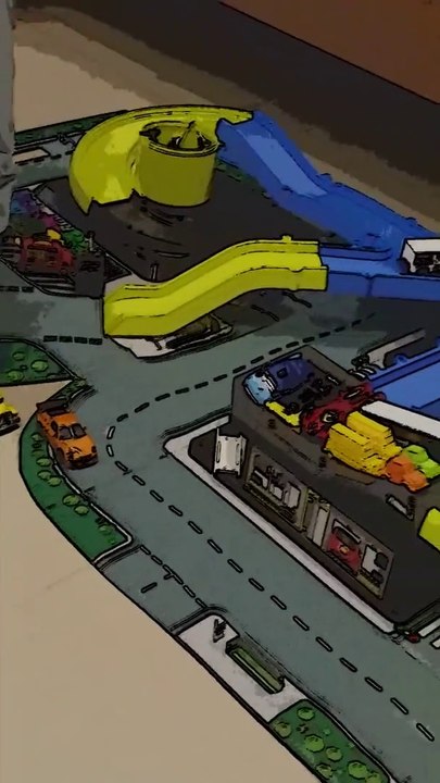 Toy Cars Play Mat - Playtime With Hot Wheels - Speed Cars - Matchbox on Kids Carpet Play Mat Rug