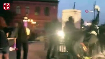 ABD’de Kristof Kolomb’un bir heykeli daha yıkıldı