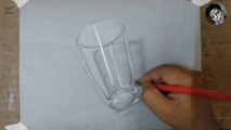 Realistic Glass Drawing | Time lapse Drawing tutorial