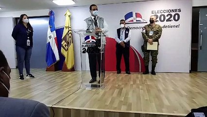 Rueda de prensa en JCE de seguimiento a elecciones en República Dominicana