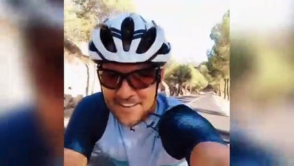David Bisbal disfruta de un paseo en bici por la montaña