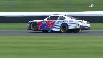 NASCAR Xfinity Indianapolis 2020 Practice Sieg GrafJr Annett Spin Clements Three Wheel