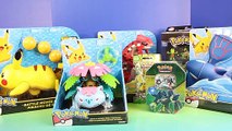 Huge Pokemon Collection With Battle Moves Pikachu Groudon Kyogre And Pokemon Cards Mega Venusaur