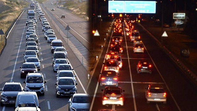 Gündüz başladı, gece de devam etti! 20 kilometrelik araç kuyruğu