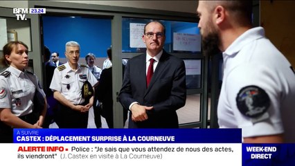 Jean Castex en déplacement surprise au commissariat de La Courneuve