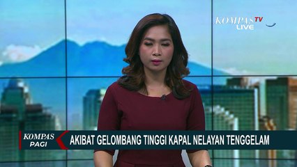 Diduga Kelebihan Muatan dan Gelombang Tinggi, Kapal Nelayan Tenggalam
