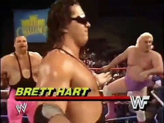 Mike Rotundo, Danny Spivey & SD Jones vs Hart Foundation & Adrian Adonis   Wrestling Challenge Dec 28th, 1986