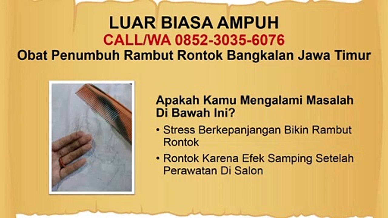 100% TERBUKTI, CALL/WA 0852-3035-6076, Penumbuh Rambut Bangkalan Jawa Timur