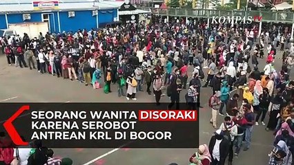 Serobot Antrean KRL di Bogor, Wanita Ini Disoraki Calon Penumpang