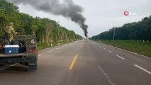 Meksika'da uyuşturucu karteline ait uçak otoyola acil iniş yaptı... Yol trafiğe kapatıldı, çatışma çıktı