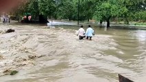 शाजापुर में पहली तेज बारिश से नाले आए उफ़ान पर