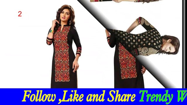 Top Beautiful Designer Black Kurta 10/Kurtis Designs 2020/Latest Kurti Design photo by Trendy World