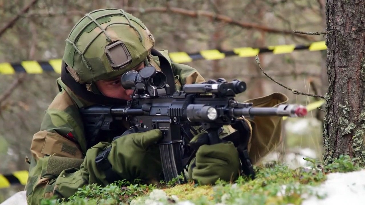Norwegian King’s Guard Patrol During Exercise Trident Juncture